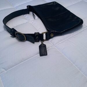 Coach Vintage Black Leather Shoulder Bag